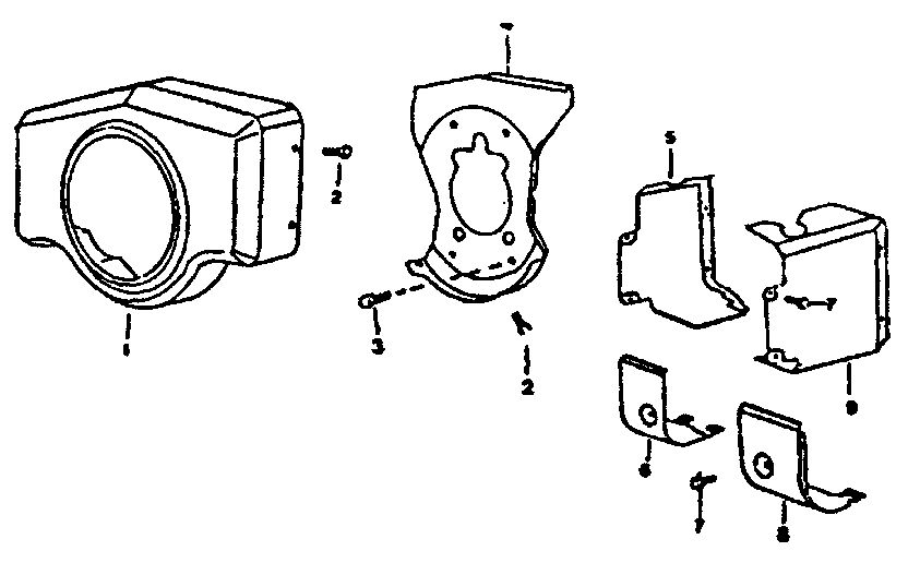 Muffler, Air Guide And Housing Group Diagram and Parts List for 422437-1266  Briggs and Stratton Engine